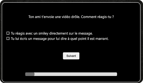 image de la deuxième page du site qui montre les couleurs
