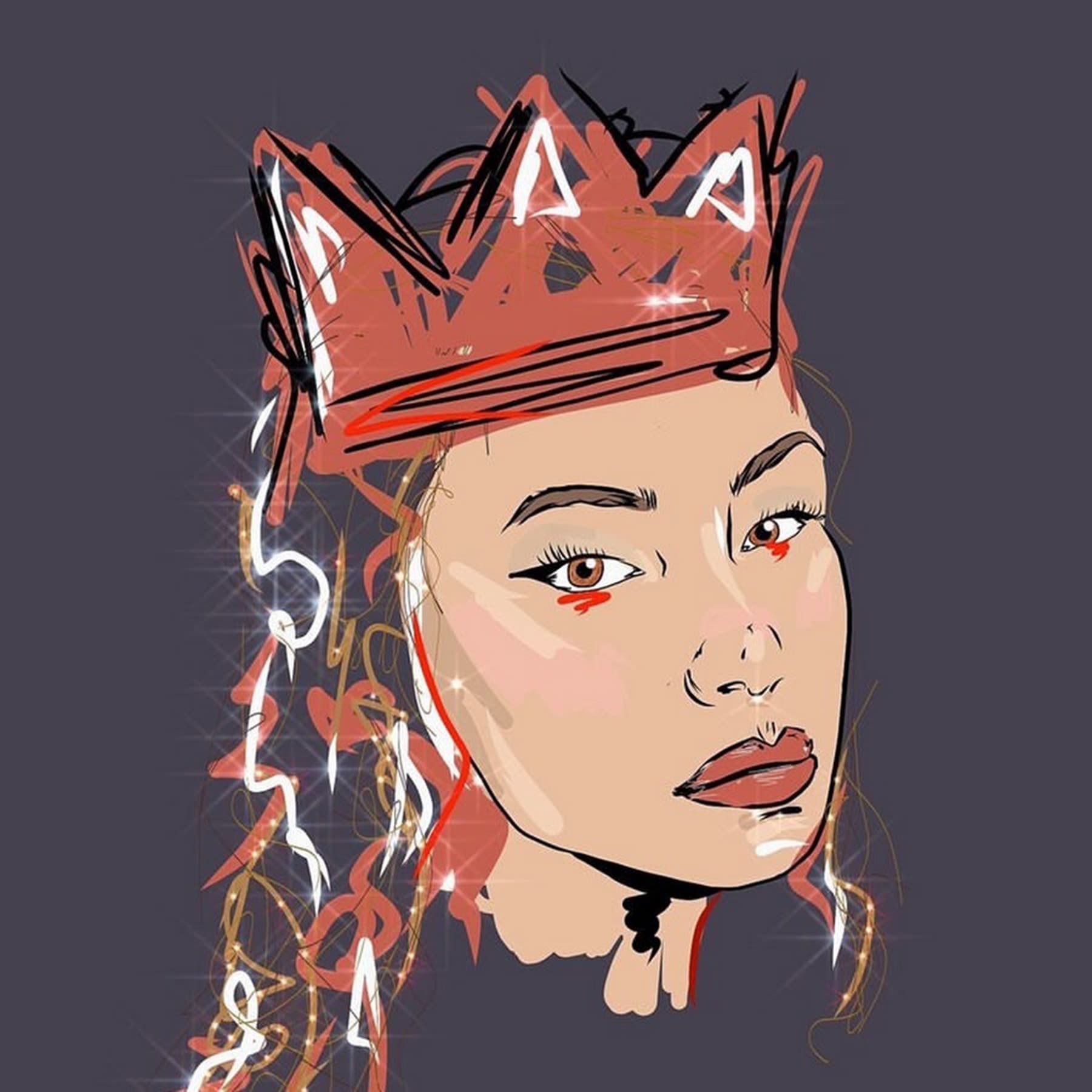photo de profil youtube de gaelle en façon dessin