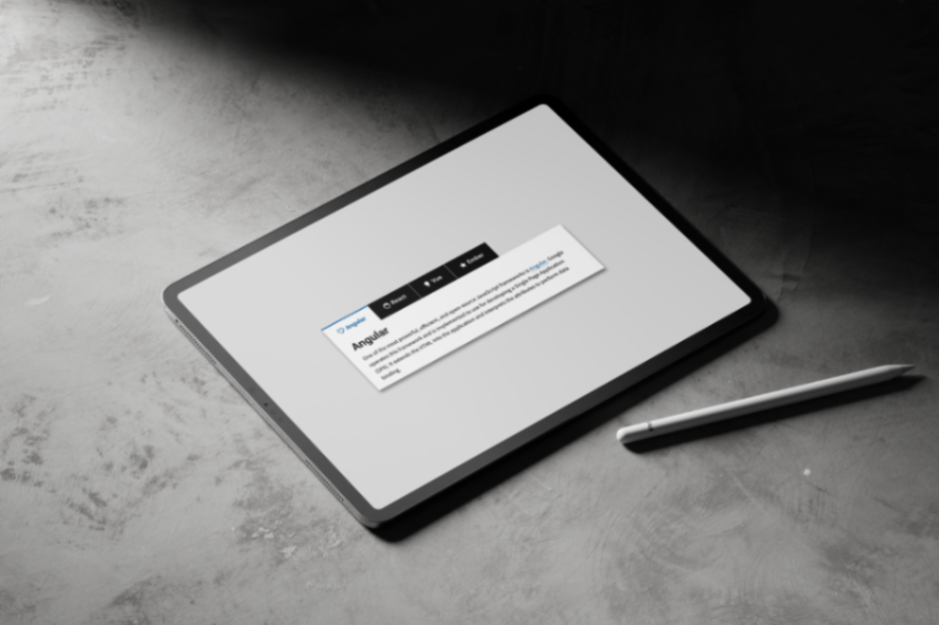 Visuel d'un exemple des tabs